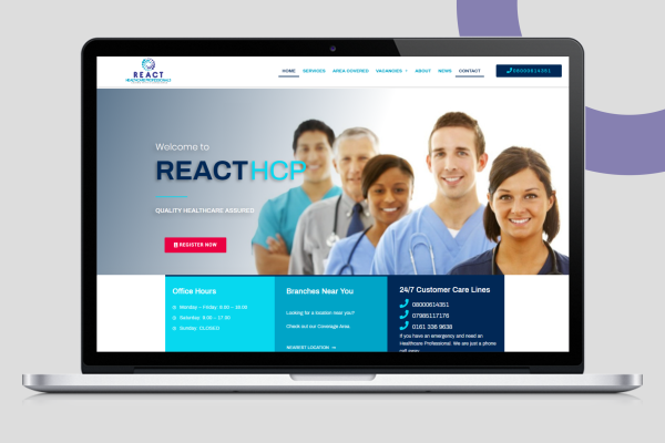reacthcp.co.uk website
